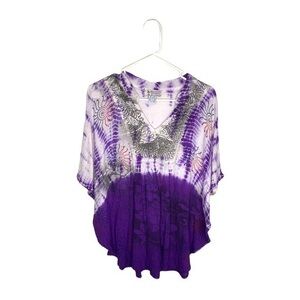 Just Crusing Purple Tunic Top Beach Cover Up | Free Size
